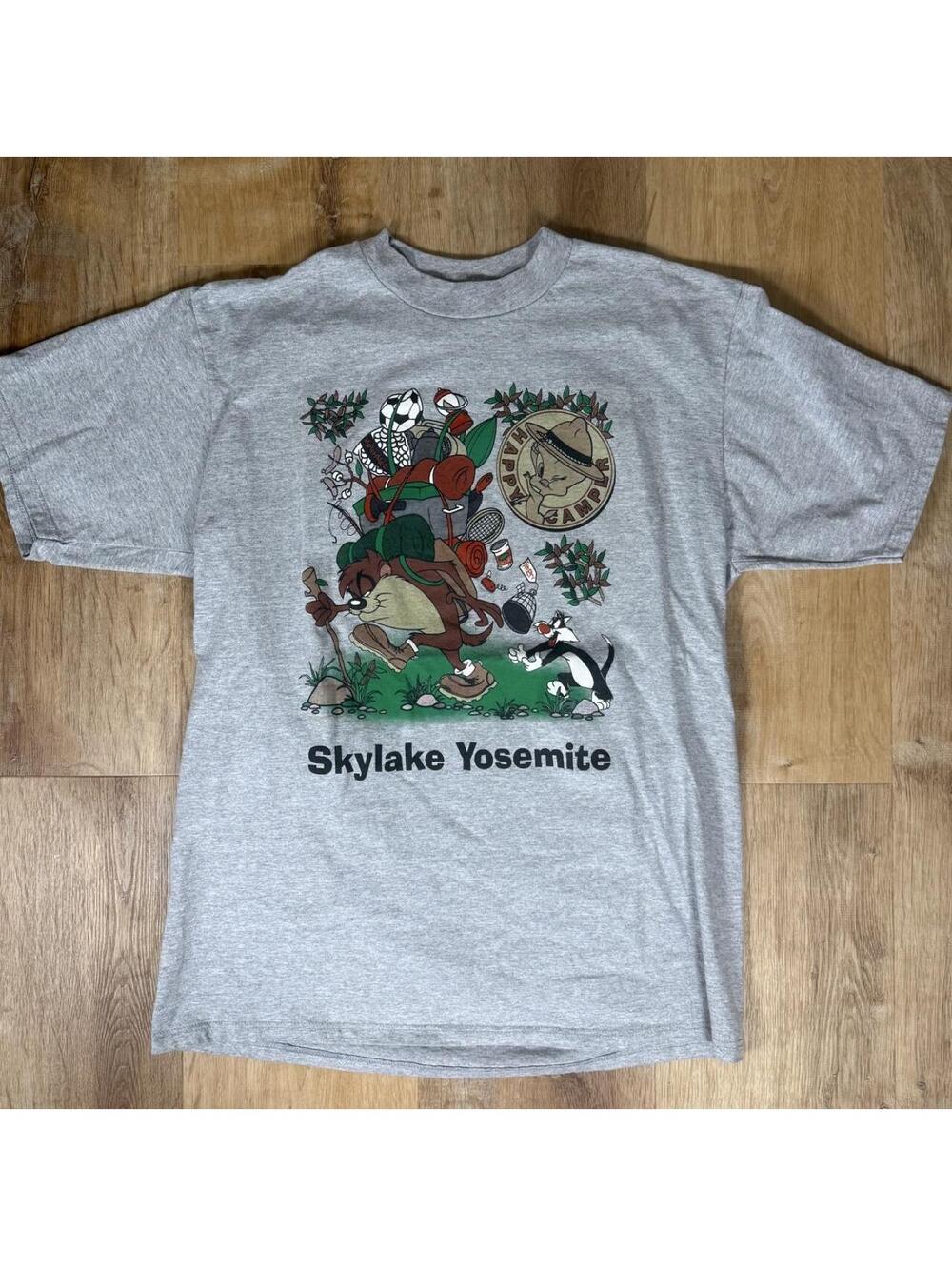 90s Looney Tunes Yosemite Grey Graphic T-Shirt – Size XL